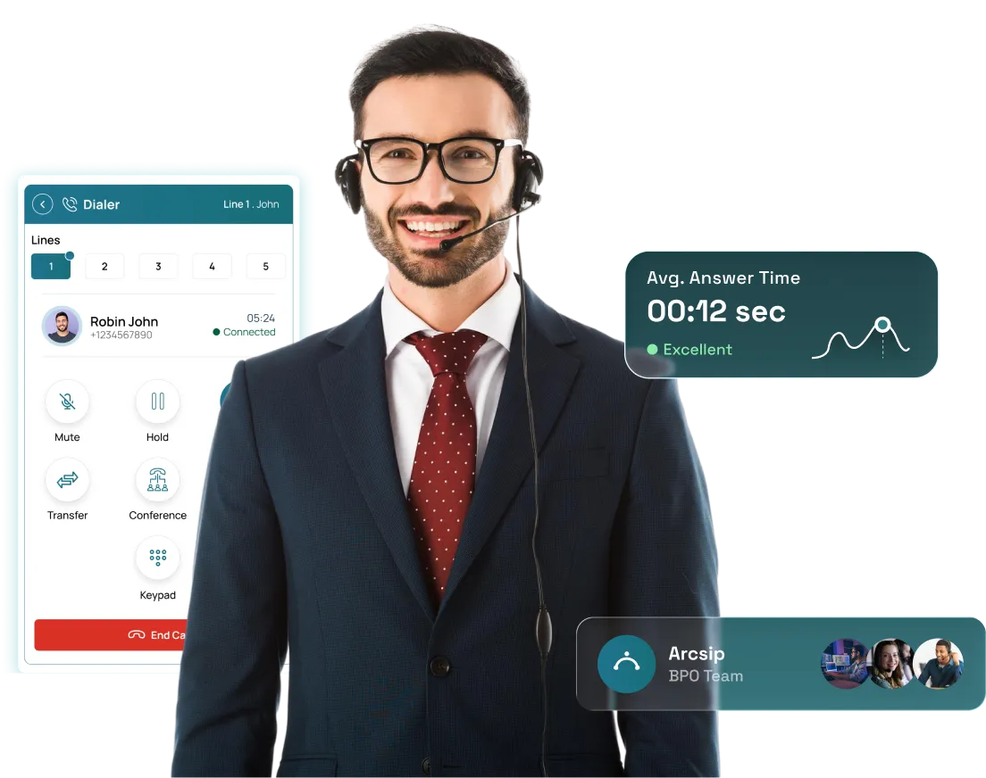 Built for BPOs managing multiple clients.