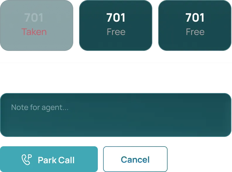 Call Parking with Notes